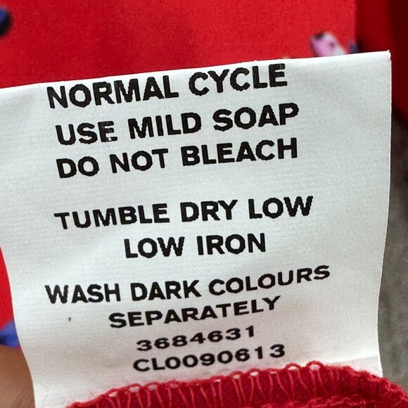 Wayward Fancies eShakti Blouse Womens S Red Floral V-Neck Bell Sleeve Lined - Picture 14 of 14